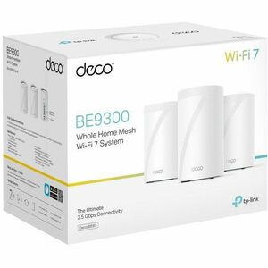 TP-Link Deco BE65 Wi-Fi 7 IEEE 802.11be  Wireless Router - Tri Band - 2.40 GHz ISM Band - 5 GHz UNII Band - 4 x Antenna(4 