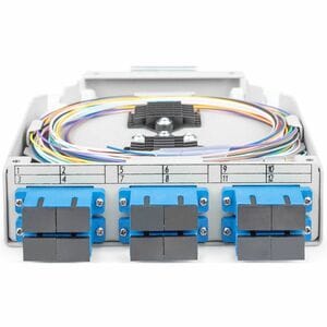 Digitus 12 Anschluss/AnschlüsseGlasfaserplatte - Glasfaserleitung - Blau, Grau - 12 x Duplex