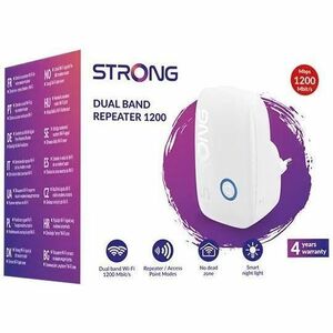 Range extender wireless Strong - Dual Band - Wi-Fi 5 - IEEE 802.11 a/b/g/n/ac - 1,17 Gbit/s - Bianco - 2,40 GHz, 5 GHz - 4