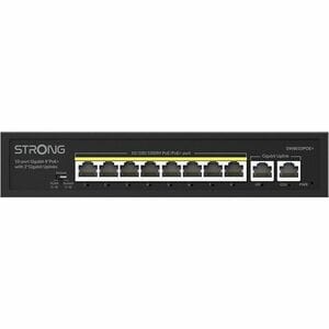 Switch Ethernet Strong SW8010POE+ 10 Porte - Gigabit Ethernet - 10/100/1000Base-T - Nero - 2 Layer supportato - Coppia inc