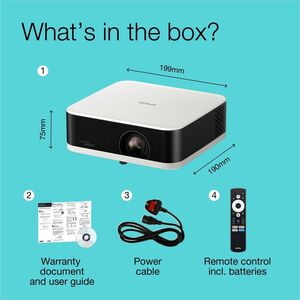 Epson Lifestudio EF-61W 3LCD Projector - 16:9 - Portable, Desktop, Floor Mountable - Diamond White - High Dynamic Range (H