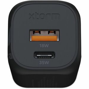 Xtorm - Chargeur secteur GaN² 35W USB-C/USB-A Power Delivery - chargeur éco-responsable noir
