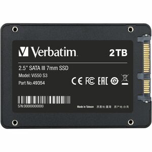 Unità stato solido Verbatim Vi550 - 2,5" Interno - 2 TB - SATA (SATA/600) - Desktop PC, Computer portatile Dispositivo sup