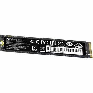 Unità stato solido Verbatim Vi5000 - M.2 2280 Interno - 1 GB - PCI Express NVMe (PCI Express NVMe 4.0) - Computer portatil