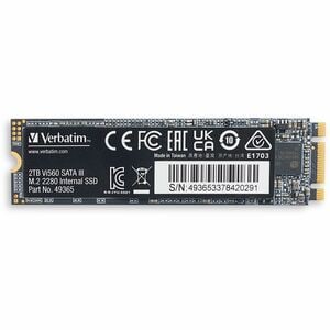 Unità stato solido Verbatim Vi560 - M.2 2280 Interno - 2 TB - SATA (SATA/600) - Desktop PC, Computer portatile Dispositivo