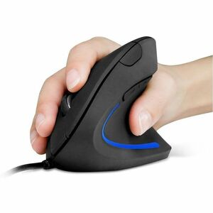 ANKER Ergonomic Optical USB Wired Vertical Mouse A7851 - Optical - Cable - Black - USB - 1600 dpi - Scroll Wheel - 5 Butto