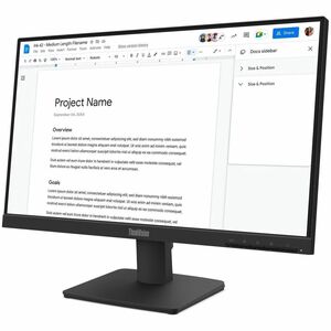 Moniteur LED Lenovo ThinkVision S22-4e 22" Classe Full HD - 16:9 - Noir corbeau - 54,6 cm (21,5") Viewable - Technologie I