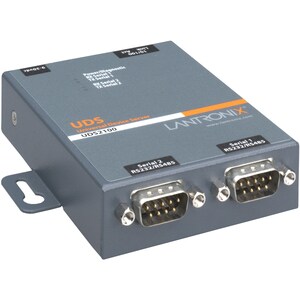 Lantronix 2 Port Serial (RS232/ RS422/ RS485) to IP Ethernet Device Server - US Domestic 110 VAC - Convert from RS-232; RS