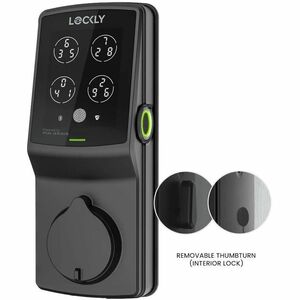 Lockly Secure Plus Childproof Edition Bluetooth Smart Lock Detachable Knob Version (Matte Black) - Childproof - Removable 