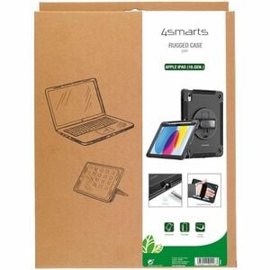 4smarts Rugged Case Grip Robust Tasche Samsung Galaxy Tab Active4 Pro, Galaxy Tab Active Pro Tablet - Schwarz - Polycarbon