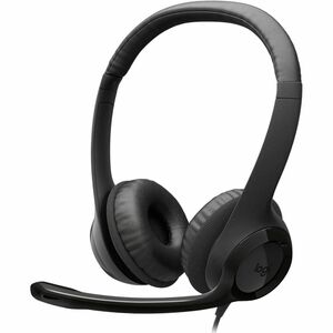 Logitech 有线 入耳式, 头戴式 立体声 耳机 - 黑 - 双声道 - 上耳式 - 32 欧姆 - 20 Hz 到 20 kHz - 190 cm 线缆 - 降噪, 双向 麦克风 - C型 USB