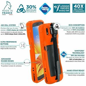 MOBILIS PROTECH Rugged Carrying Case Zebra Mobile Computer - Orange - Drop Resistant, Shock Resistant, Scratch Resistant, 
