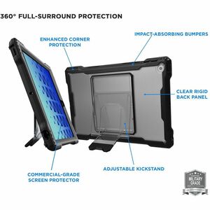 Shield Extreme-X para iPad 9 (7/8) de 10,2" con portastylus (negro)