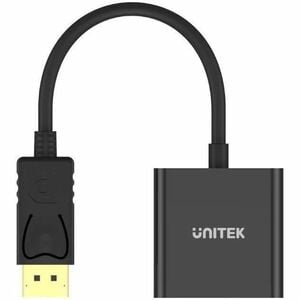 Unitek Video Adapter - 1 - 1 x DisplayPort Digital Audio/Video - Male - 1 x 15-pin HD-15 VGA - Female - 1920 x 1200 Suppor