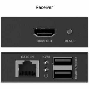 Digitus KVM Extender Transmitter/Receiver - Wired - 70 m Range - 4K UHD - 3840 x 2160 Maximum Video Resolution - 2 x Netwo