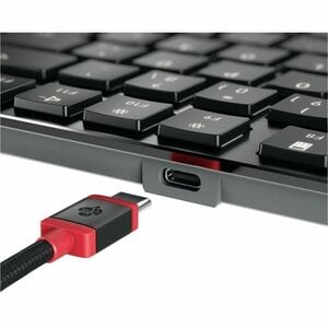 CHERRY MXU-270 Keyboard - Compact - Wired/Wireless Connectivity - USB 2.0 Type A Interface - RGB LED - English (US) - Blac