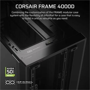 Corsair FRAME Carcasa para computdora - Mini ITX, Micro ATX, ATX, EATX Placa base admitida - Media Torre - Acero, Plástico