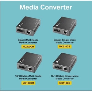 TP-Link MC200CM Transceiver/Media Converter - 2 Port(s) - 1 x Network (RJ-45) - 1 x SC - Twisted Pair, Optical Fiber - Mul