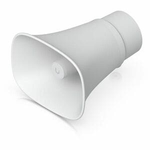 Ubiquiti AI Horn Speaker - Wired - 120 dB - Audible, Visual - Wall Mountable, Pole Mountable - White