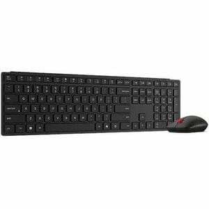 Lenovo Keyboard & Mouse - English (US) - USB Type A Wireless Bluetooth/RF 2.40 GHz Keyboard - Keyboard/Keypad Color: Eclip