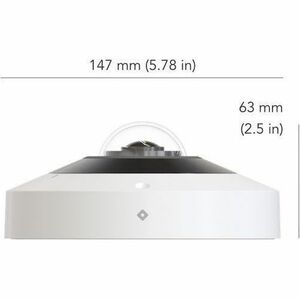 Rhombus R360S 12 Megapixel Indoor/Outdoor Surveillance Camera - Color - Fisheye - 3520 x 3520 - IK10 - IP66 - Vandal Resis