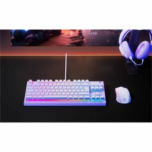 SteelSeries Apex 3 TKL Lavender - US - Cable Connectivity - USB Interface - RGB LED - Volume Roller, Adjustable Brightness