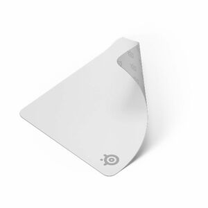 SteelSeries QcK - Large - 15.75" Height x 17.72" Width x 0.08" Depth - White - Rubber, Silicon - Anti-slip - Large - Mouse