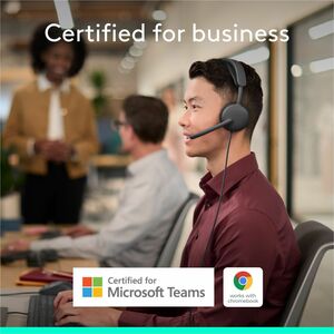 Logitech Zone Wired 2 for Business - Noise-Canceling Headset with Adaptive Hybrid ANC, Microsoft Teams Certified, USB-C wi