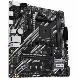 Carte Mère Asus Prime B550M-K ARGB - AMD B550 Chipset - Socket AM4 - Micro ATX - Ryzen 5, Ryzen 3 processeur compatible - 