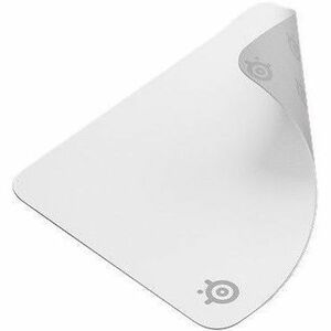 SteelSeries QcK Gaming Mouse Pad - 10.63" Height x 12.60" Width x 0.08" Depth - White - Silicon, Rubber - Anti-slip - Medi