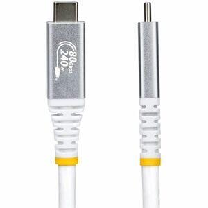 StarTech.com 50cm (1.6ft) USB4 Cable, 80Gbps, USB-IF Certified USB-C Cable, 240W, 8K 120Hz/4K 240Hz DP2.1, Thunderbolt 4 C