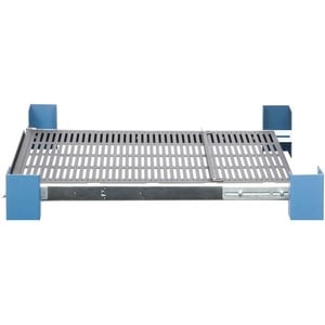 Rack Solutions 1U Rack-mountable Rack Shelf - 482.60 mm Rack Width - Black Powder Coat - 43.09 kg Maximum Weight Capacity
