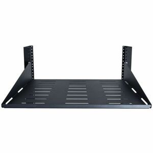 Rack Solutions 2U Rack-mountable Rack Shelf for Electronic Equipment, Storage, Monitor, Switch - 2 Post - Black - TAA Comp