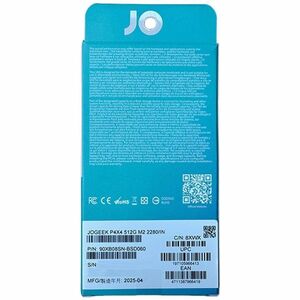 JOGEEK SSD-512GB-2280-NVME 512 GB Solid State Drive - M.2 2280 Internal - PCI Express NVMe (PCI Express NVMe 4.0 x4) - Not