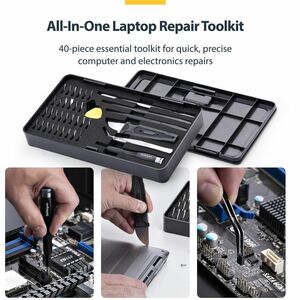 StarTech.com 40-Piece Computer Repair Toolkit for Laptop/PC/Electronics/Phone, 30-Bit Precision Screwdriver Set, Magnetic 