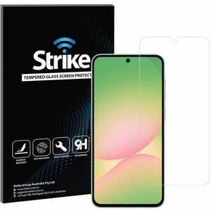 Strike Tempered Glass Screen Protector for Samsung Galaxy A56 Crystal Clear - For Super AMOLED Smartphone - Drop Resistant