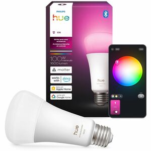 Philips Hue 100W A21- E26 Smart Bulb - 13.50 W - 100 W Incandescent Equivalent Wattage - 110 V AC, 130 V AC - 1600 lm - St