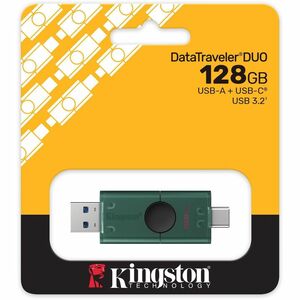 Kingston DataTraveler Duo 128 GB USB 3.2 (Gen 1) Type A, USB 3.2 (Gen 1) Type C Flash Drive - 1 Each