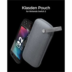 Spigen Klasden Carrying Case (Pouch) Nintendo Gaming Console - Charcoal Grey - Scratch Resistant, Drop Resistant, Scuff Re
