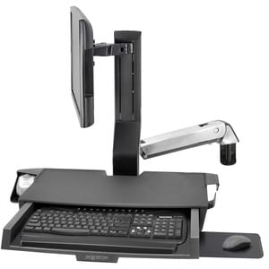 Ergotron StyleView Mounting Arm for Keyboard, Monitor, Bar Code Scanner - Polished Aluminum - 1 Display(s) Supported - 61 