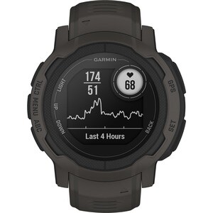 Garmin Instinct 2 Smart Watch - Graphite Body Color - Fiber Reinforced Polymer Case Material - Silicone Band Material - He