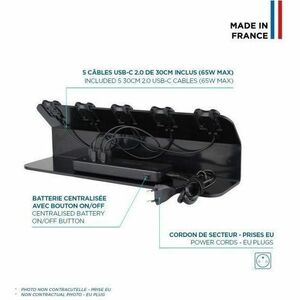 MOBILIS Energia 120 W Charging Station - 1 Pack - For Receiver - Europe - Black