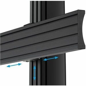 B-Tech System X BT8380-JPR Mounting Plate for Mounting Rail, Mounting Column - Black - Vertical - Steel - 1 / Pack