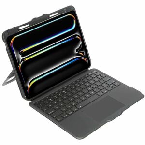 Targus VersaVu THZ988NO Tastatur/Cover (Folie) für 27,9 cm (11 Zoll) bis 33 cm (13 Zoll) Apple iPad Pro 11 (2024), iPad Pr