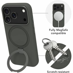 dbramante1928 ApS Roskilde Case for Apple iPhone 17 Pro Smartphone - Forest Shadow - Soft-touch - Scratch Resistant, Stain