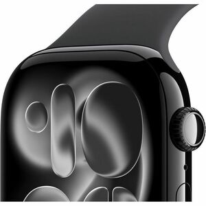 Apple Watch Series 11 Smart Watch - 46 mm Case Height - 39 mm Case Width - Jet Black Case Color - Black Band Color - Alumi