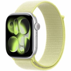 Apple 46mm Neon Yellow Sport Loop - Adjustable - One Size - Hook & Loop Attachment - Neon Yellow - Nylon Weave, Spandex, P