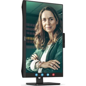 Monitor LCD AOC Q27P3CW 27" (68.6cm) Class Cámara Web UW-UXGA - 16:9 - Negro Texturado - 27" (68.6cm) Viewable - Tecnologí