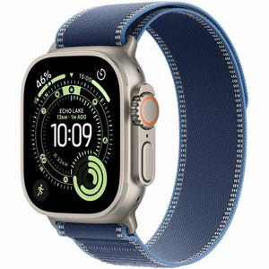 Apple Adjustable Smartwatch Band - 1 - Small (S)/Medium (M) - Trail Loop Attachment - Bright Blue, Blue - Nylon Weave, Tit