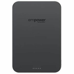 PanzerGlass empower Power Bank - Space Black - For iPhone - 5000 mAh - 20 W - USB Type-C Connector - 1 x USB - Compact, Qi